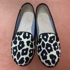 CHARLES PHILIP SHANGHAI LEOPARD ANIMAL PRINT BALLET FLATS SLIPPERS W 8